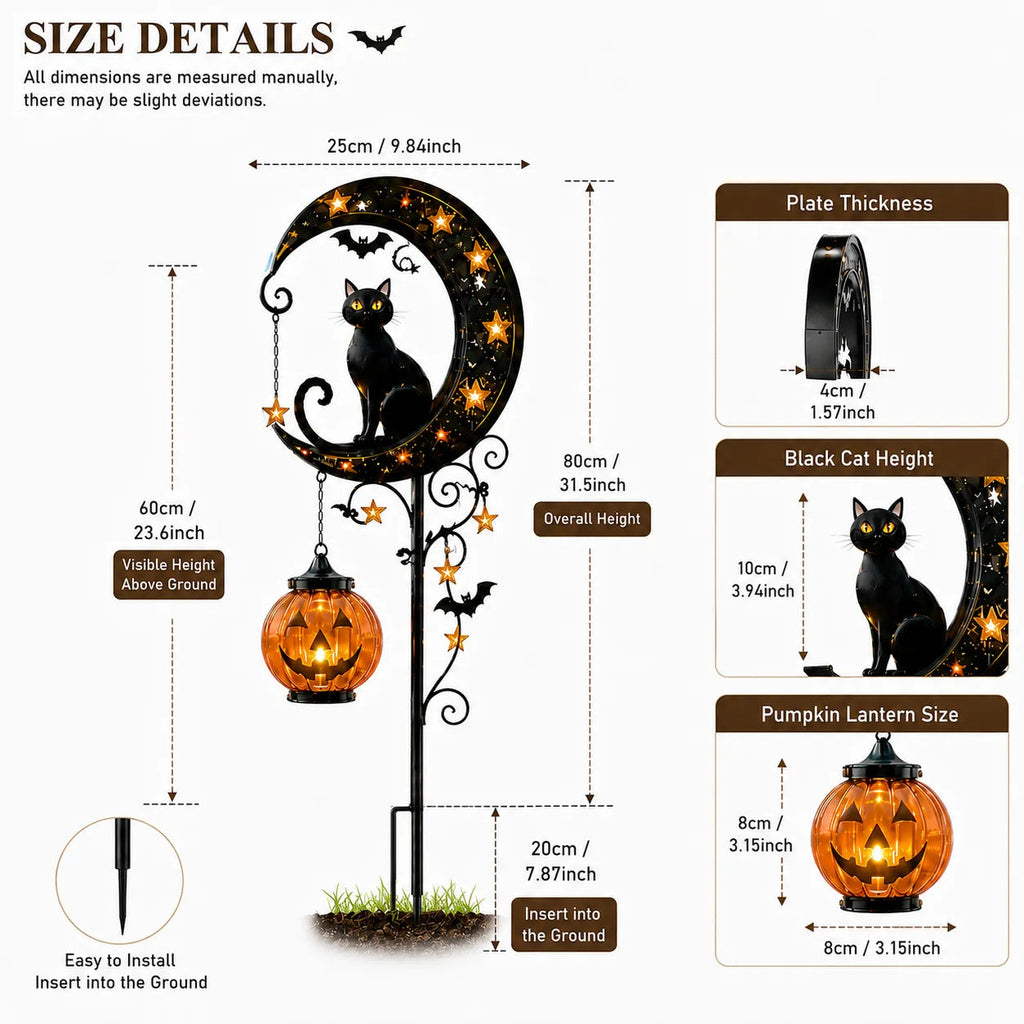 🌙 Today Only 49% OFF👻 Solar-Powered Black Cat Stake Light