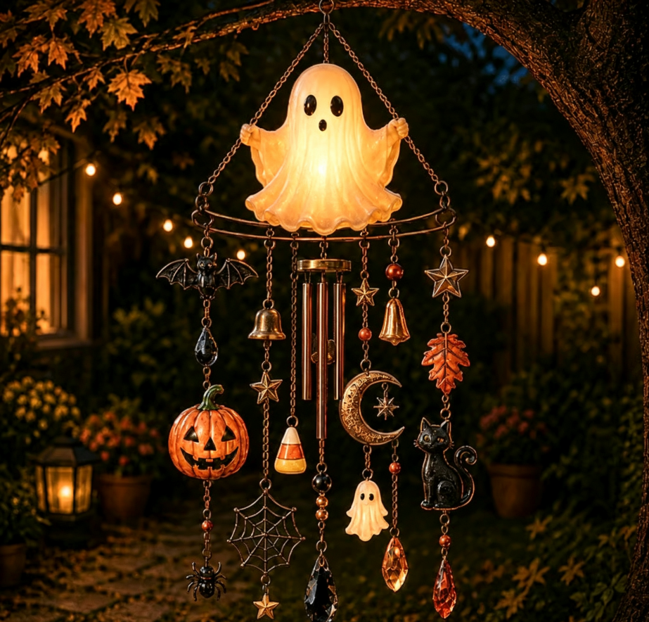 👻Haunted Glow Ghost Wind Chime