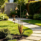 🔔 Enchanting Blue Bellflower Garden Stakes – Add Charm & Gentle Melody to Your Outdoor Space