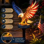 🦅 Personalized Solar Eagle Garden Light