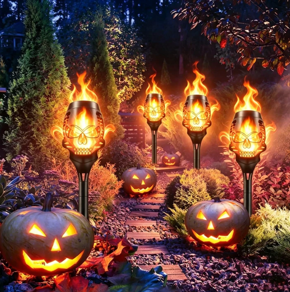 🔥Halloween Early Bird Special Sale 55% OFF🔥Halloween Solar Skull Flame Lights💀