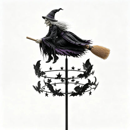 🎃Enchanted Witch Garden Wind Spinner 🧙‍♀️ Outdoor Halloween Yard Decor for Patio, Porch & Garden