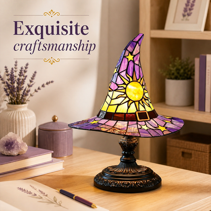 ♠️Witch Hat Stained Glass Style Night Light🎁