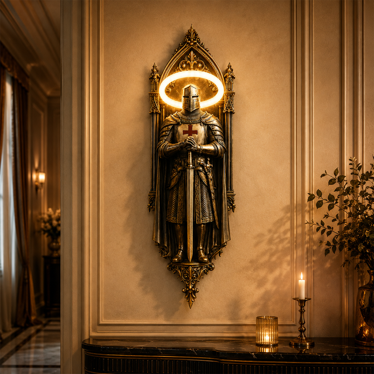 🛡️Illuminate Your Space With The Honor-Knight Wall Lamp✝️⚔️