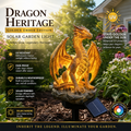 🐉Gothic Dragon Golden Fire Solar Landscape Light✨