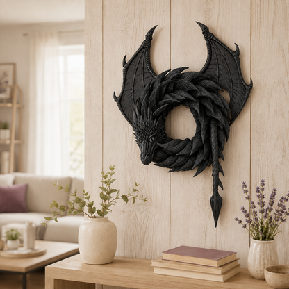 💜Enchanting Fantasy! ✨Handmade Dragon Wreath🐉