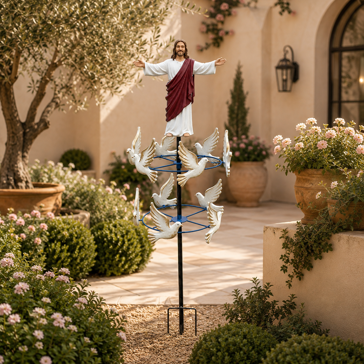 ✝️The Divine Jesus & Holy Dove Garden Wind Spinner🕊️