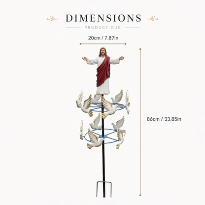 ✝️The Divine Jesus & Holy Dove Garden Wind Spinner🕊️