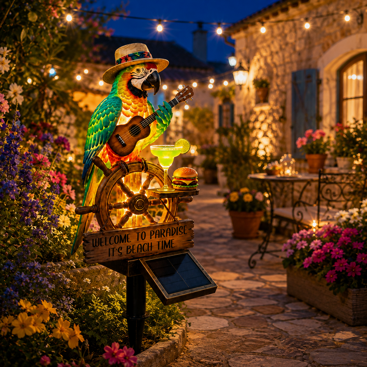 🌴Powered Parrot Garden Light- "Welcome to Paradise"
