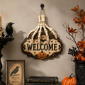 💀🖐️ Limited Time 50% OFF🔥 Skeleton Hand Welcome Sign | Creepy Halloween Door Hanging Decoration