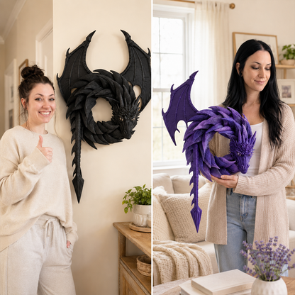💜Enchanting Fantasy! ✨Handmade Dragon Wreath🐉