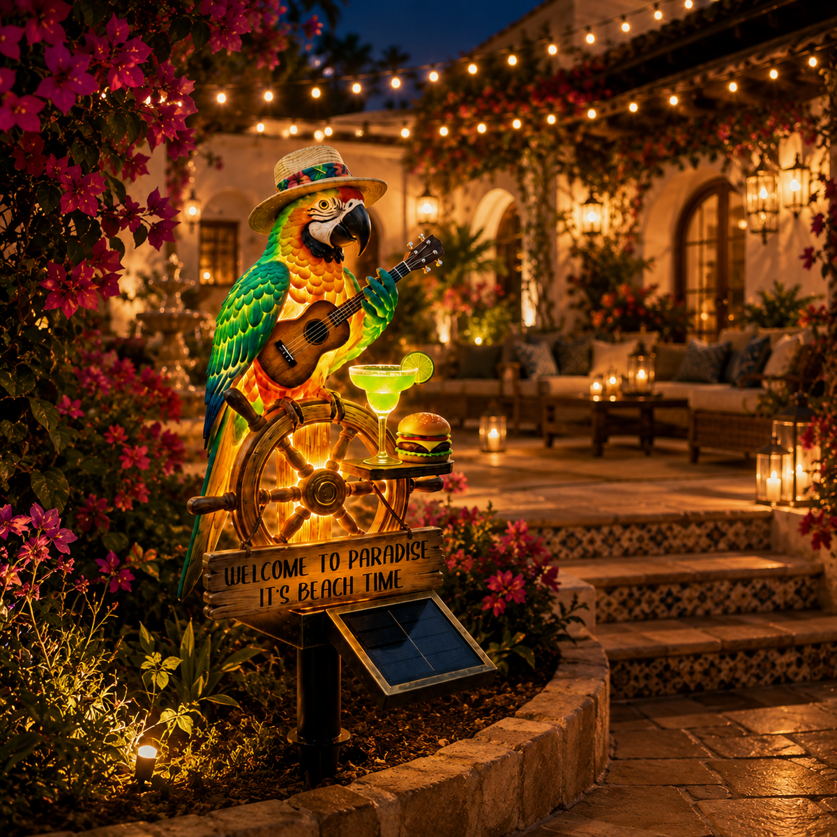 🌴Powered Parrot Garden Light- "Welcome to Paradise"