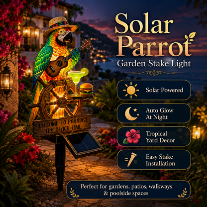 🌴Powered Parrot Garden Light- "Welcome to Paradise"