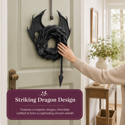 💜Enchanting Fantasy! ✨Handmade Dragon Wreath🐉