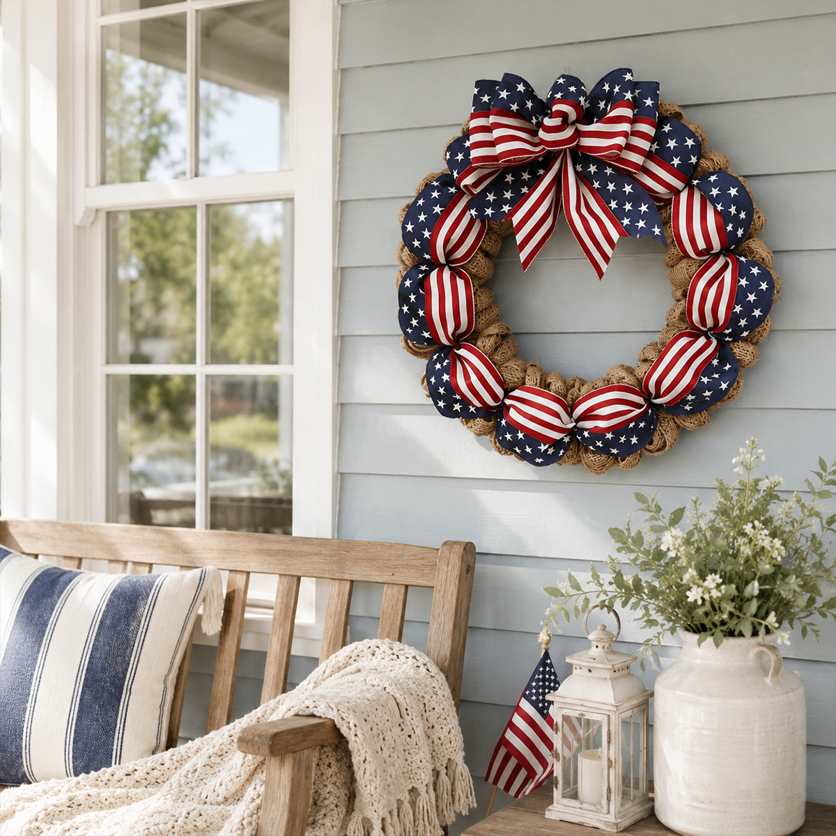 🌿 Pine Cone Wreath with Bow | Front Door Decoration