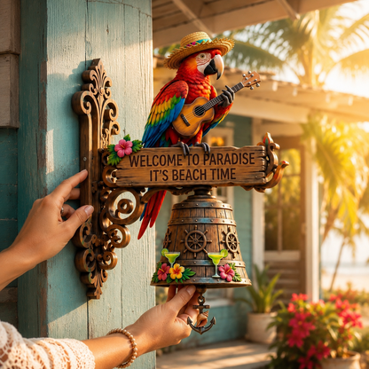 🐠 "Island Vibes Lover Paradise Welcome to Paradise" Tropical Wall Bell