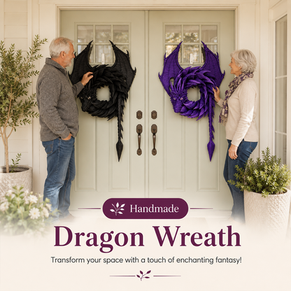 💜Enchanting Fantasy! ✨Handmade Dragon Wreath🐉