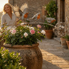 🔥Last Day 70% OFF🔥🌼 Metal Branch Garden Stake with Robin Bird 🍃 Dandelion Wind Sculpture Outdoor Yard Decor✨