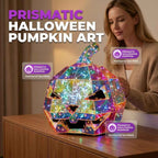 🎃 Prism Pumpkin Night Light | Iridescent LED Halloween Decor