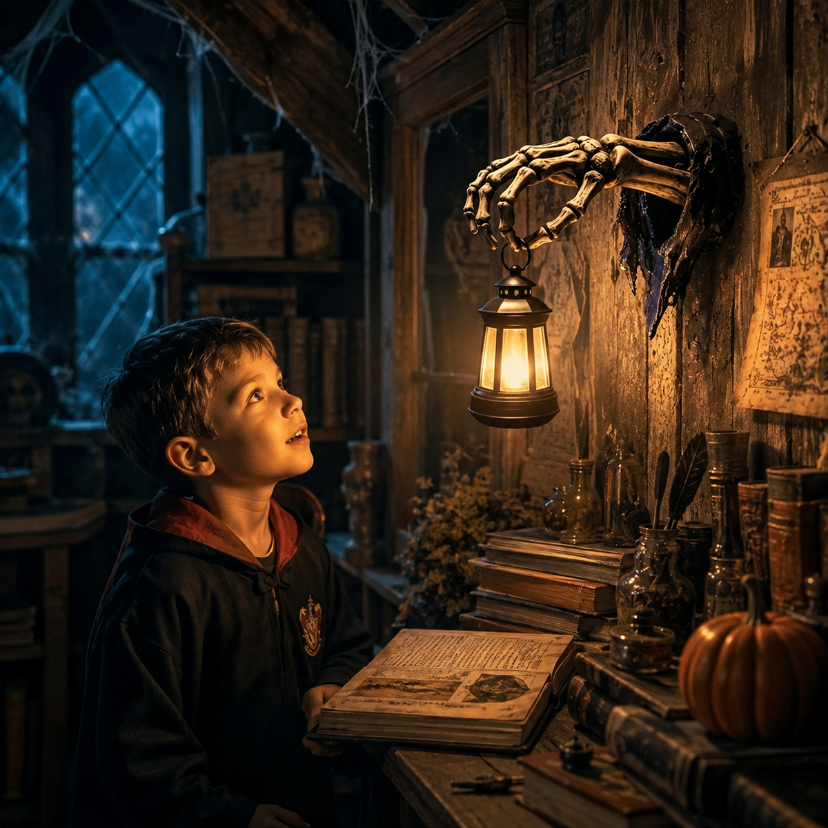🔥🕯️Light Up The Dark Side-Skeleton Hand Wall Lantern💀🖤