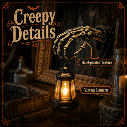 🔥🕯️Light Up The Dark Side-Skeleton Hand Wall Lantern💀🖤