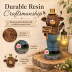 🔥50% OFF TODAY🔥 Highland Cow Garden Lantern Statue 🐮✨ Rustic Farmhouse Outdoor Decor for Garden, Porch, Patio & Yard