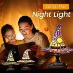 🔥Limited Exclusive 50% OFF♠️Witch Hat Stained Glass Style Night Light🎁