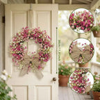 🌿 Artificial Floral Wreath 30cm | Spring Door Wall Decor