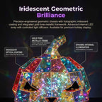 🎃 Prism Pumpkin Night Light | Iridescent LED Halloween Decor