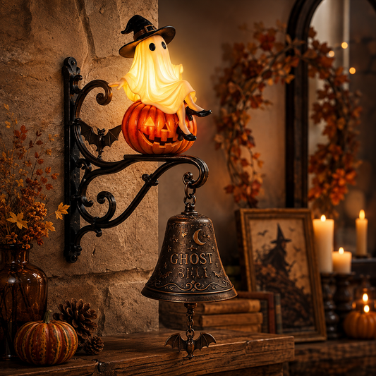 🎃Vintage Ghost Bell Halloween Decor | Retro Charm by Day, Magical Glow by Night