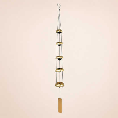 🔔 Quintet Brass Wind Chimes (35-inch)