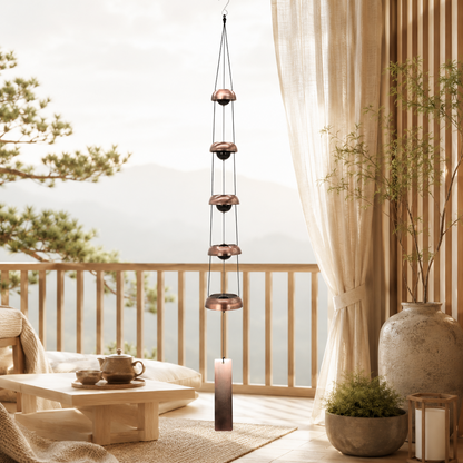🔔 Quintet Brass Wind Chimes (35-inch)