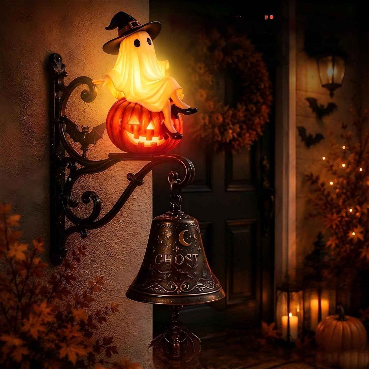 🎃✨ Today Only 49% OFF✨ Vintage Ghost Bell Halloween Decor | Retro Charm by Day, Magical Glow by Night