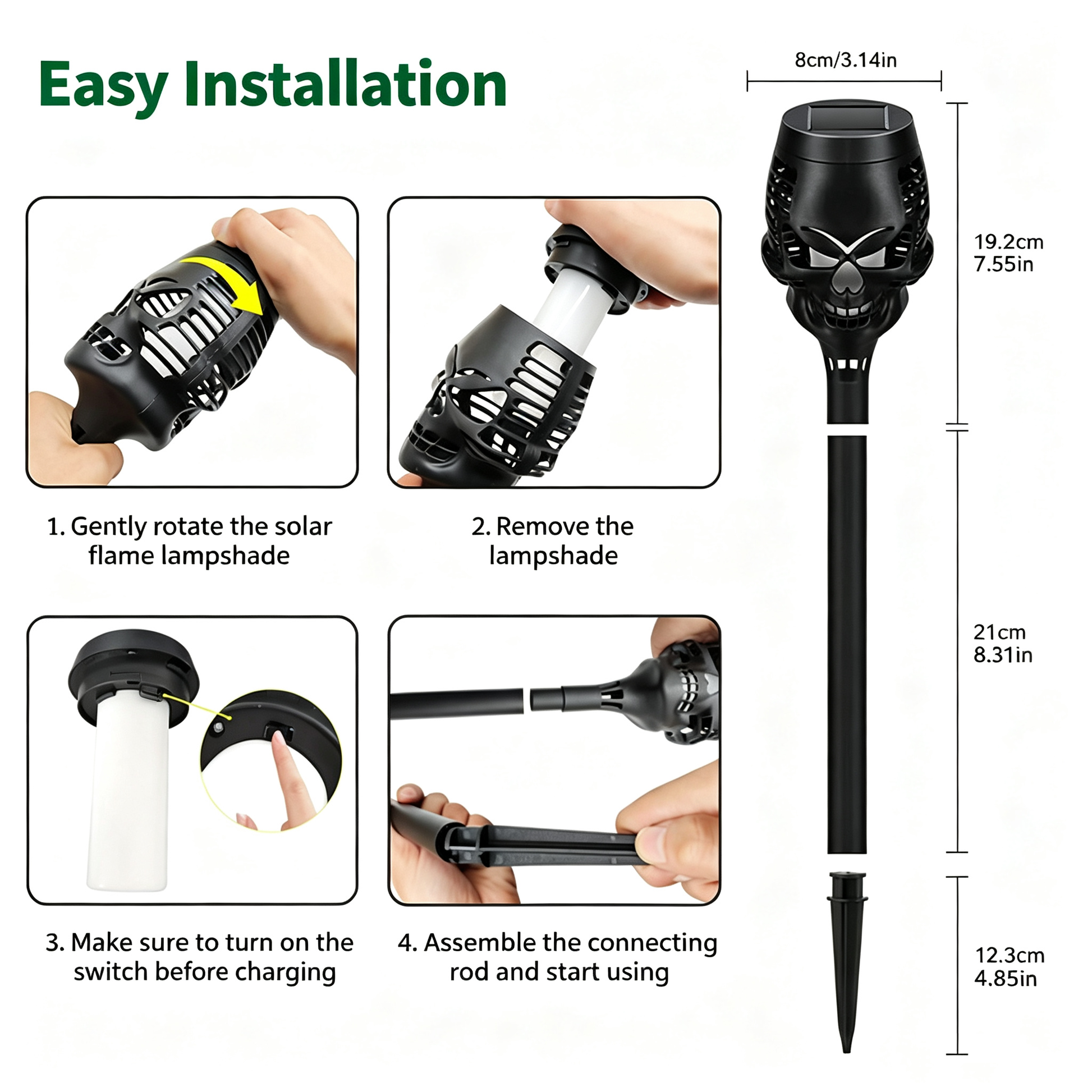 🔥Halloween Early Bird Special Sale 55% OFF🔥Halloween Solar Skull Flame Lights💀