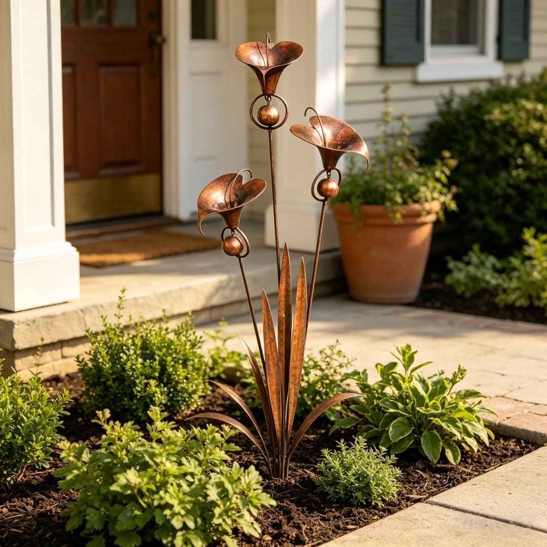 ✨ Calla Lily Garden Stake Bell Decor