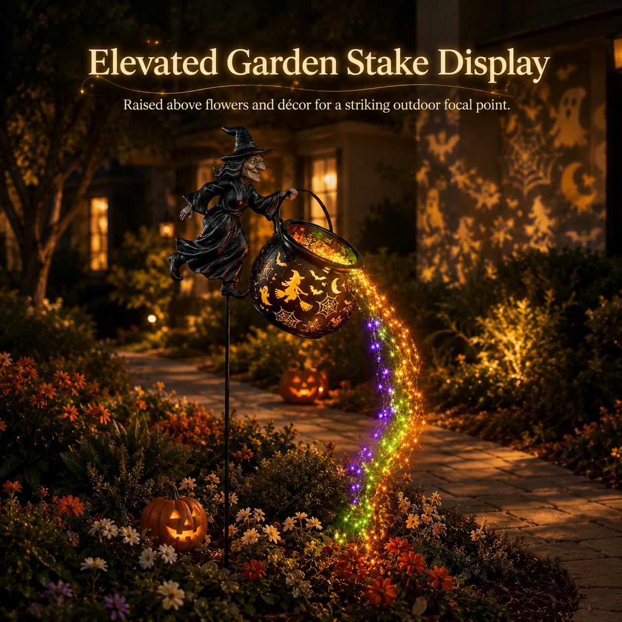 🌟2026 NEW HOT SALE 49% OFF🎃Halloween Witch Cauldron Garden Light
