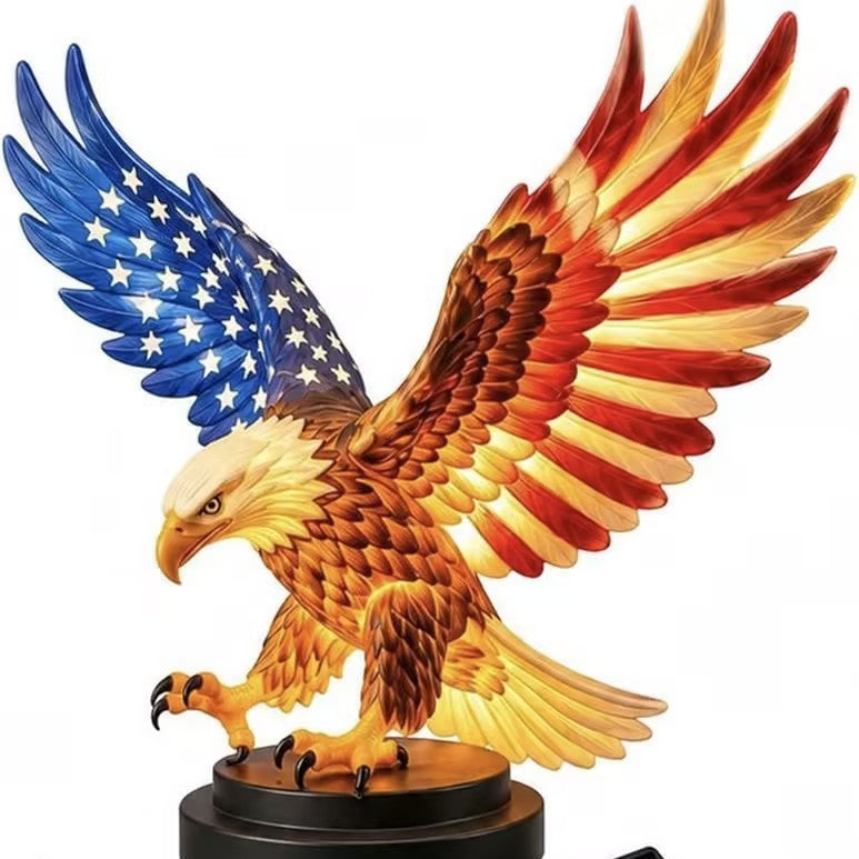 🦅 Personalized Solar Eagle Garden Light