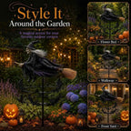 🧙‍♀️ Enchanted Witch Garden Wind Spinner – Where Witches Fly and Bats Dance