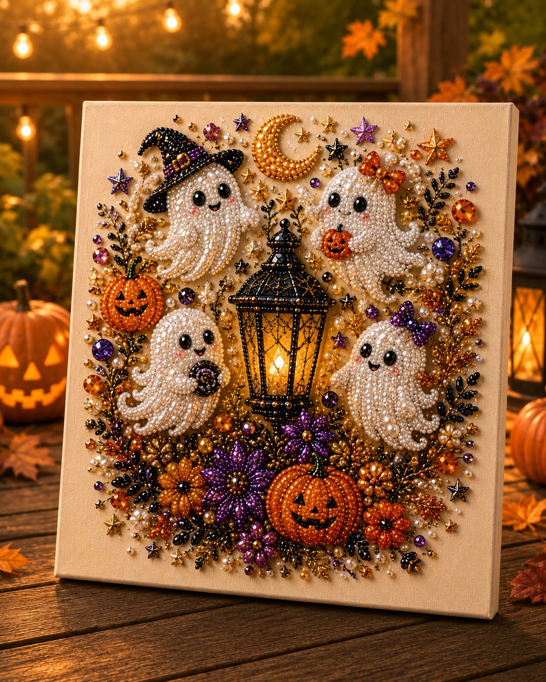 🔥 Up To 60% OFF Sale👻Halloween Pearl Art DIY Kit – Turn Tiny Pearls into Spooky-Cute Magic🧙