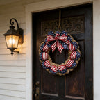 🌿 Pine Cone Wreath with Bow | Front Door Decoration