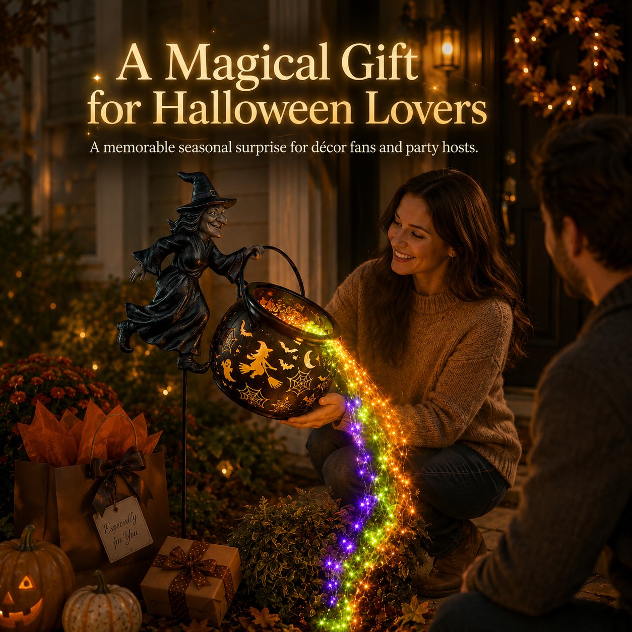 🌟2026 NEW HOT SALE 49% OFF🎃Halloween Witch Cauldron Garden Light