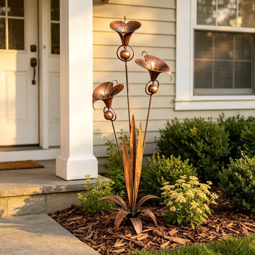 ✨ Calla Lily Garden Stake Bell Decor