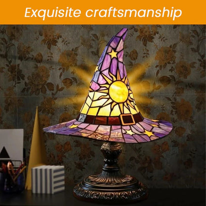 ♠️Witch Hat Stained Glass Style Night Light🎁