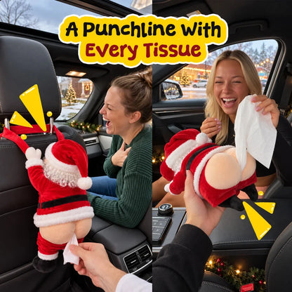 🎅🏻💛Funny Santa Butt Tissue Box