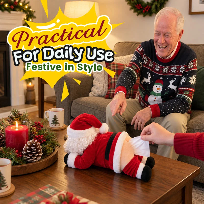 🎅🏻💛Funny Santa Butt Tissue Box