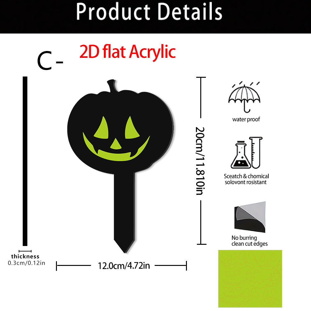 🎃🔥Halloween Sale 50% OFF🔥 Luminous Acrylic Pumpkin Garden Stake
