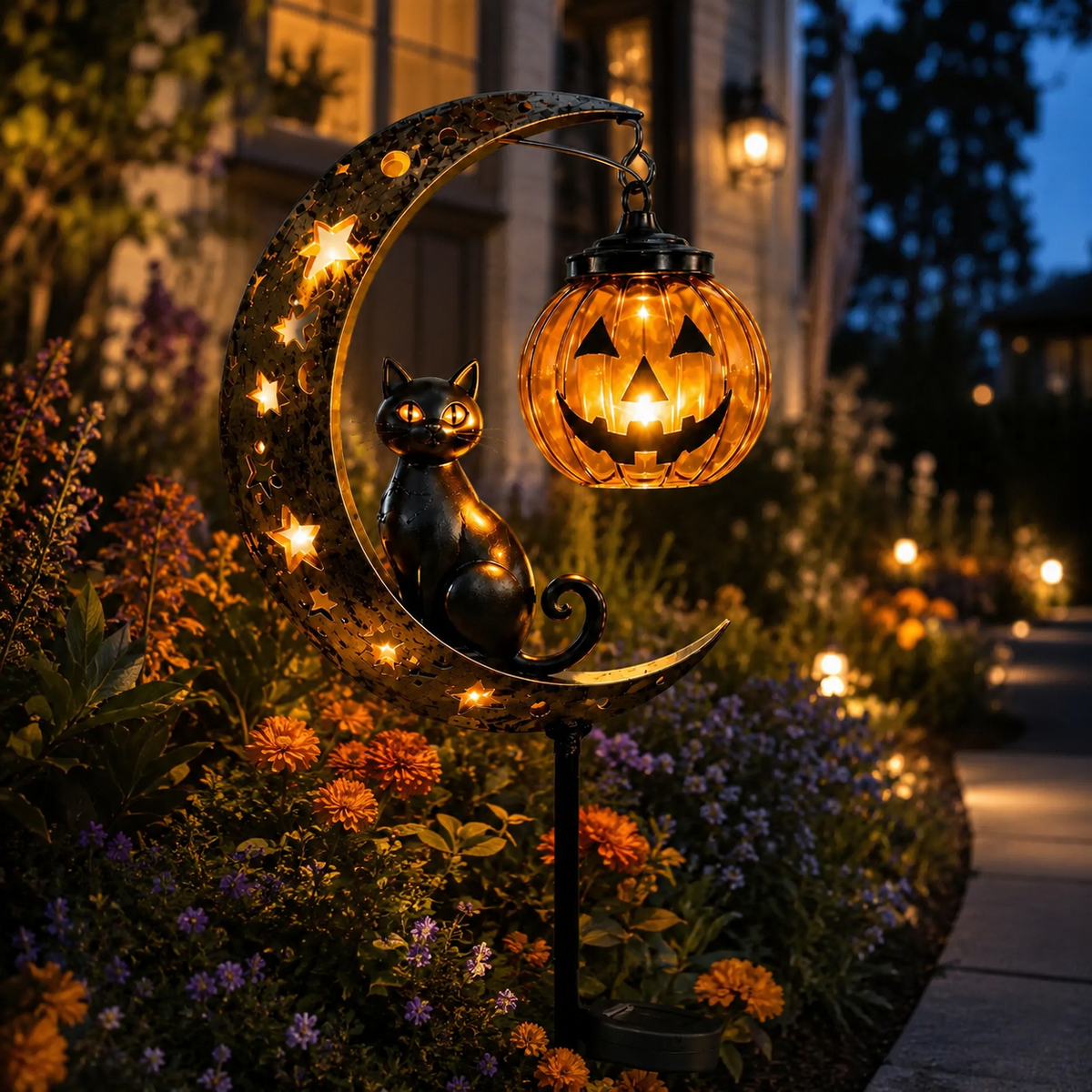 🎃Solar Halloween Garden Stake Light 🌙Spooky Outdoor Yard Decor for Garden, Porch & Pathway