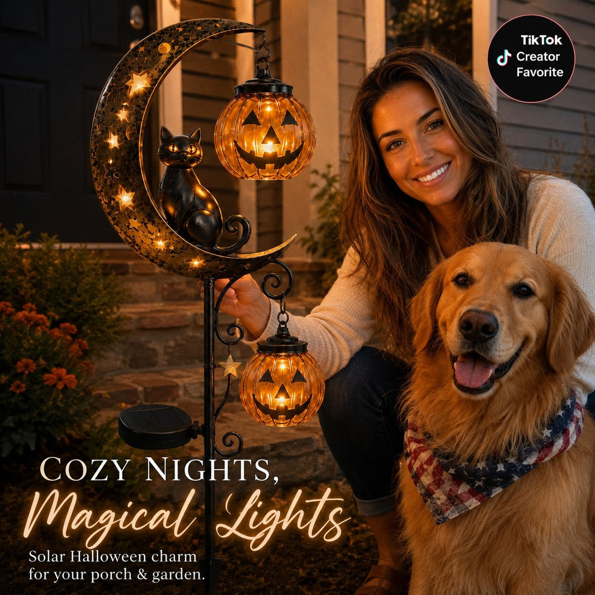 🎃Solar Halloween Garden Stake Light 🌙Spooky Outdoor Yard Decor for Garden, Porch & Pathway