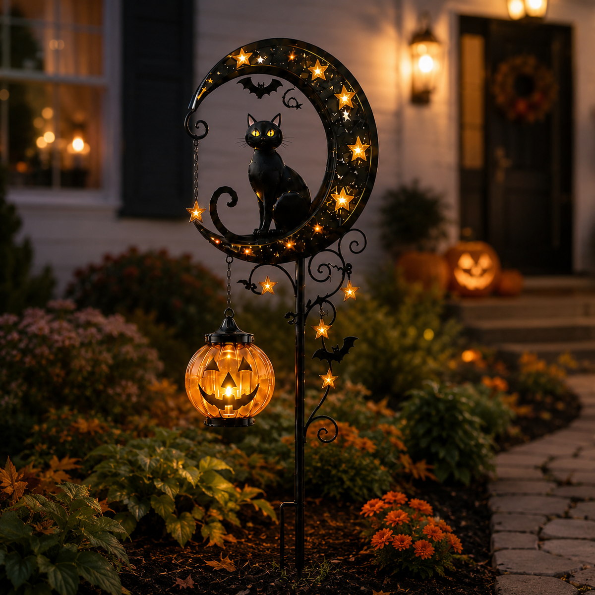 🎃Solar Halloween Garden Stake Light 🌙Spooky Outdoor Yard Decor for Garden, Porch & Pathway