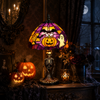 🎃 Halloween Skeleton Stained Glass Table Lamp